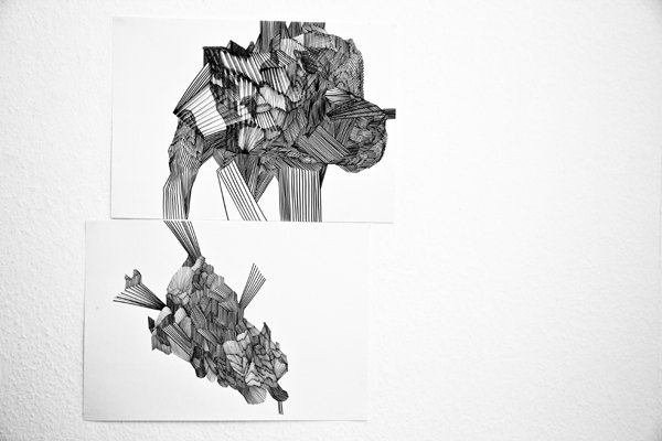 Abstrakte grafische Komposition mit dem Titel Volume